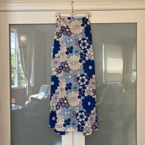 Zara Floral Print Strapless Dress